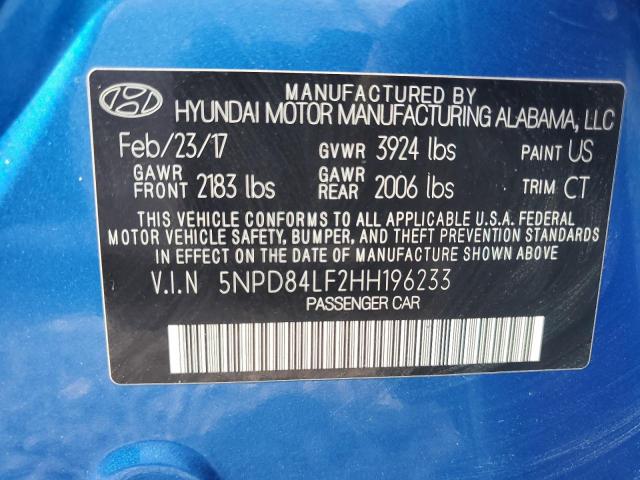 Photo 12 VIN: 5NPD84LF2HH196233 - HYUNDAI ELANTRA SE 