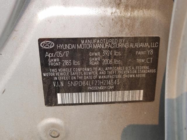 Photo 9 VIN: 5NPD84LF2JH214543 - HYUNDAI ELANTRA SE 