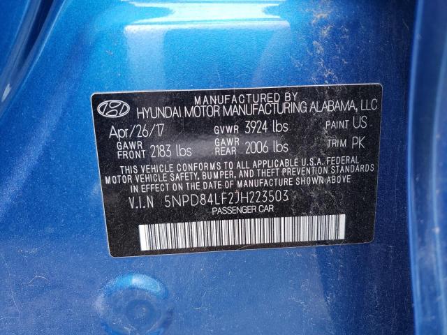 Photo 9 VIN: 5NPD84LF2JH223503 - HYUNDAI ELANTRA SE 