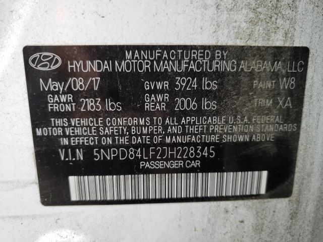 Photo 9 VIN: 5NPD84LF2JH228345 - HYUNDAI ELANTRA SE 