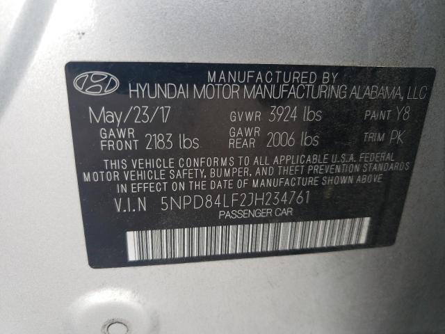 Photo 11 VIN: 5NPD84LF2JH234761 - HYUNDAI ELANTRA SE 