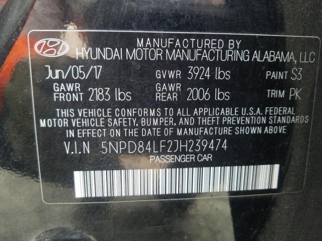 Photo 9 VIN: 5NPD84LF2JH239474 - HYUNDAI ELANTRA SE 