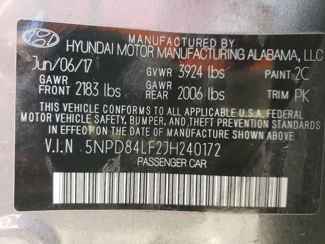 Photo 11 VIN: 5NPD84LF2JH240172 - HYUNDAI ELANTRA SE 