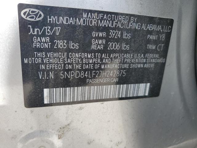 Photo 11 VIN: 5NPD84LF2JH242875 - HYUNDAI ELANTRA SE 