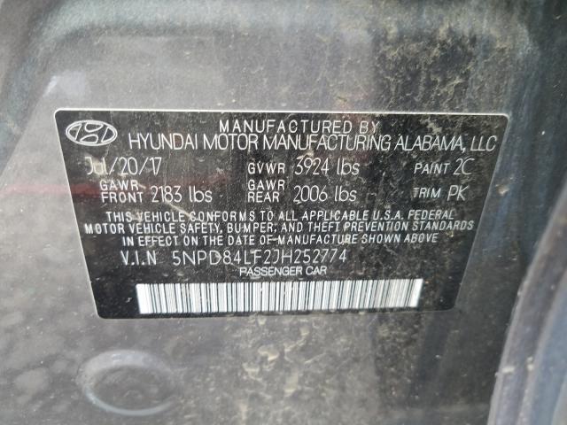 Photo 9 VIN: 5NPD84LF2JH252774 - HYUNDAI ELANTRA SE 