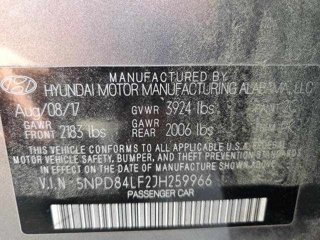 Photo 12 VIN: 5NPD84LF2JH259966 - HYUNDAI ELANTRA SE 