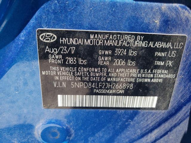 Photo 12 VIN: 5NPD84LF2JH266898 - HYUNDAI ELANTRA SE 