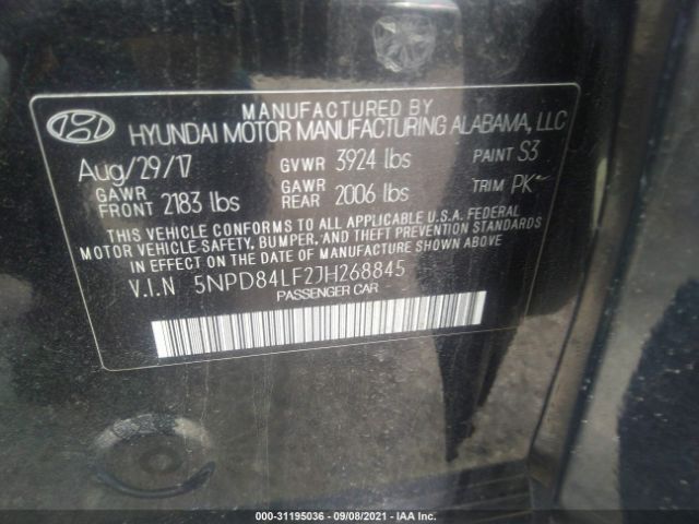 Photo 8 VIN: 5NPD84LF2JH268845 - HYUNDAI ELANTRA 