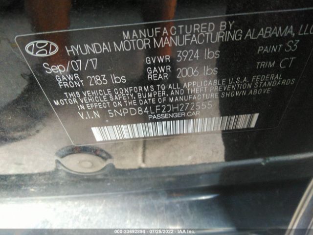 Photo 8 VIN: 5NPD84LF2JH272555 - HYUNDAI ELANTRA 