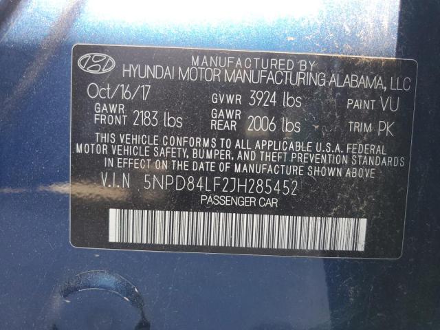 Photo 12 VIN: 5NPD84LF2JH285452 - HYUNDAI ELANTRA 