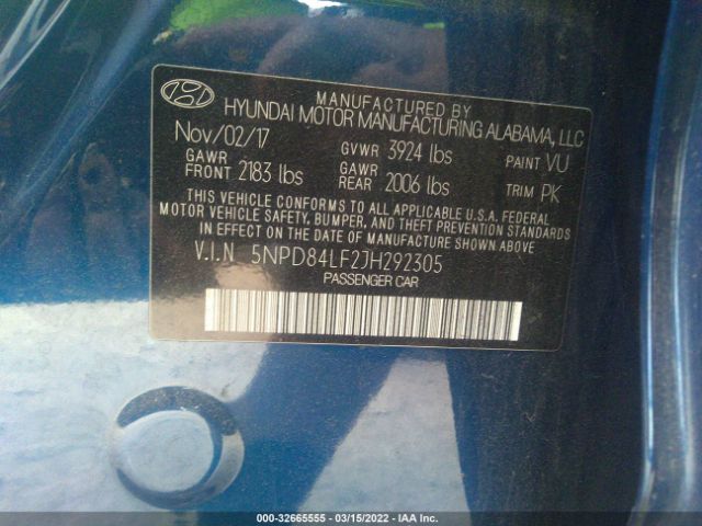 Photo 8 VIN: 5NPD84LF2JH292305 - HYUNDAI ELANTRA 