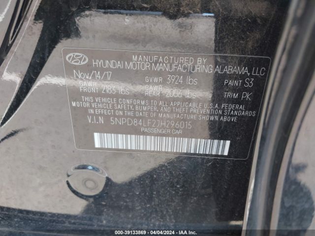 Photo 8 VIN: 5NPD84LF2JH296015 - HYUNDAI ELANTRA 