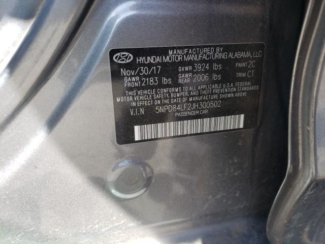 Photo 9 VIN: 5NPD84LF2JH300502 - HYUNDAI ELANTRA SE 