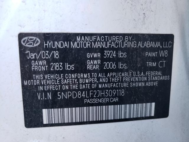 Photo 9 VIN: 5NPD84LF2JH309118 - HYUNDAI ELANTRA SE 