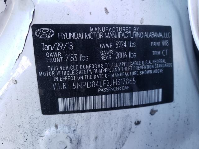 Photo 9 VIN: 5NPD84LF2JH317865 - HYUNDAI ELANTRA SE 