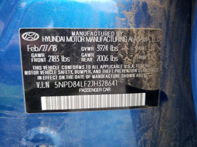 Photo 9 VIN: 5NPD84LF2JH328641 - HYUNDAI ELANTRA SE 