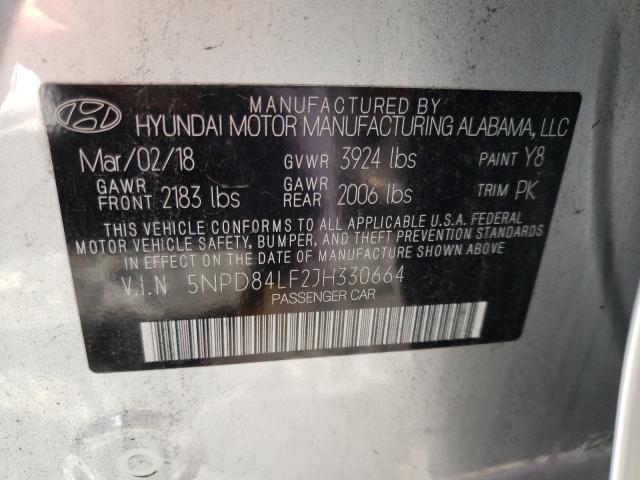 Photo 9 VIN: 5NPD84LF2JH330664 - HYUNDAI ELANTRA SE 