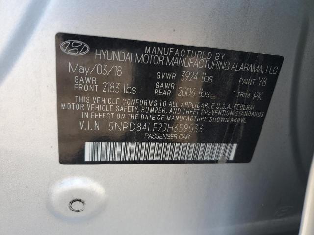 Photo 12 VIN: 5NPD84LF2JH359033 - HYUNDAI ELANTRA 