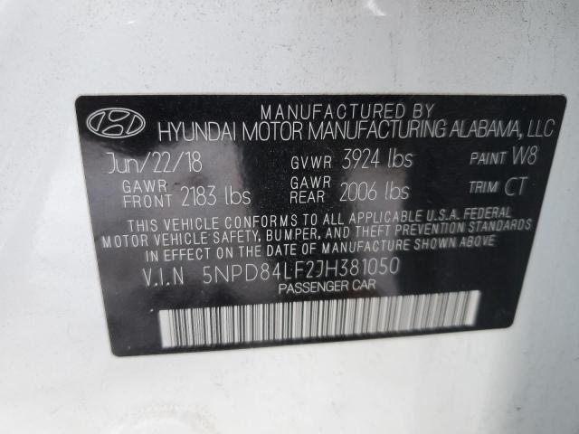 Photo 12 VIN: 5NPD84LF2JH381050 - HYUNDAI ELANTRA SE 