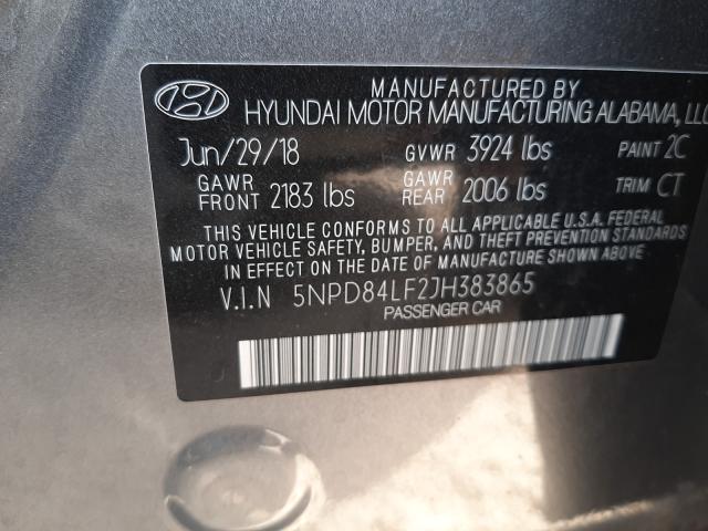 Photo 9 VIN: 5NPD84LF2JH383865 - HYUNDAI ELANTRA SE 