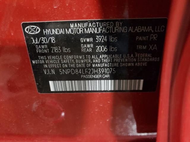 Photo 9 VIN: 5NPD84LF2JH391075 - HYUNDAI ELANTRA SE 