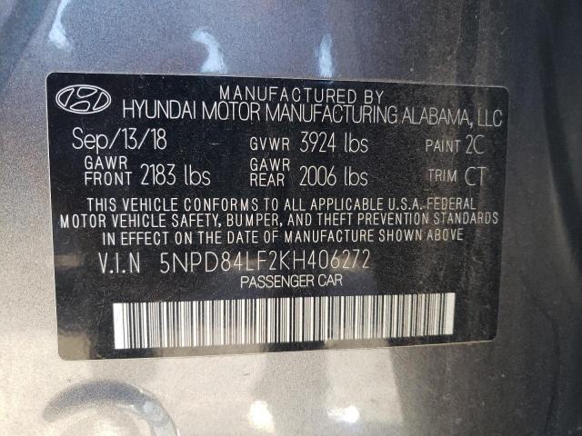 Photo 9 VIN: 5NPD84LF2KH406272 - HYUNDAI ELANTRA SE 