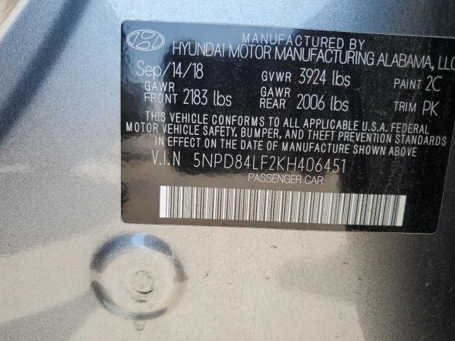 Photo 11 VIN: 5NPD84LF2KH406451 - HYUNDAI ELANTRA SE 