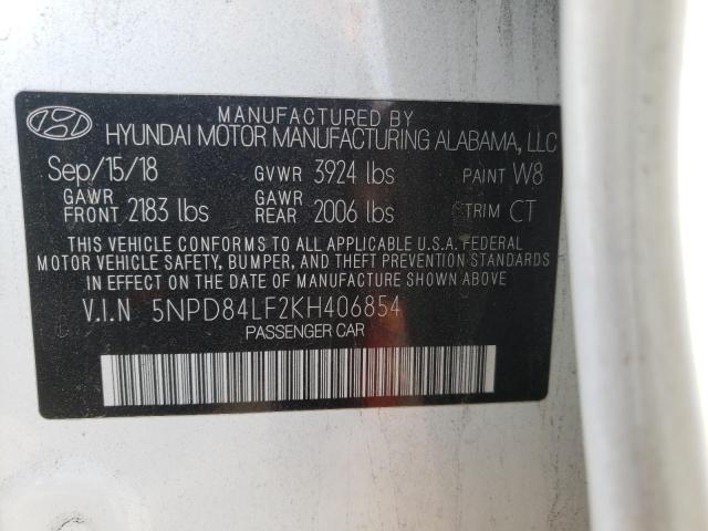 Photo 9 VIN: 5NPD84LF2KH406854 - HYUNDAI ELANTRA SE 