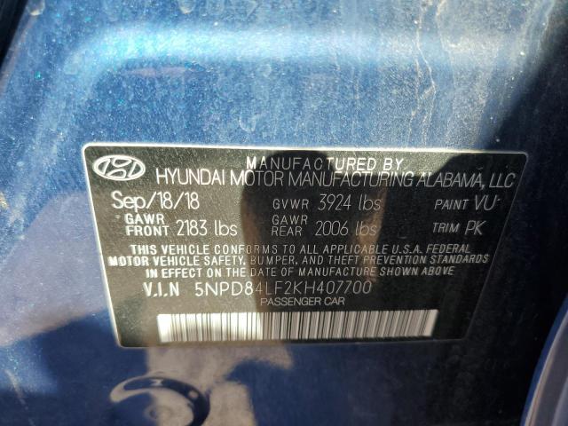 Photo 11 VIN: 5NPD84LF2KH407700 - HYUNDAI ELANTRA SE 