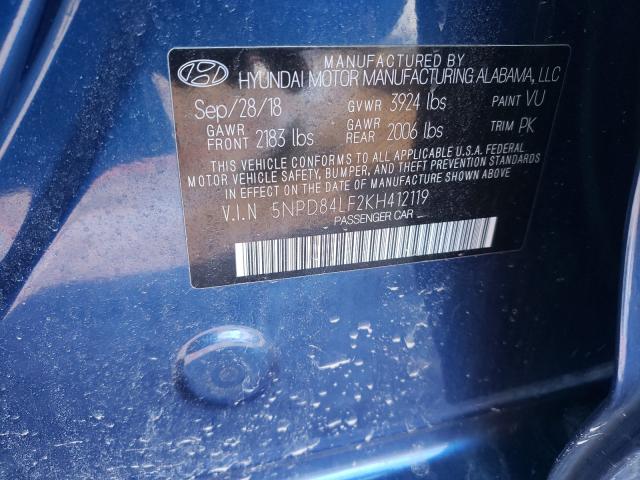 Photo 9 VIN: 5NPD84LF2KH412119 - HYUNDAI ELANTRA SE 