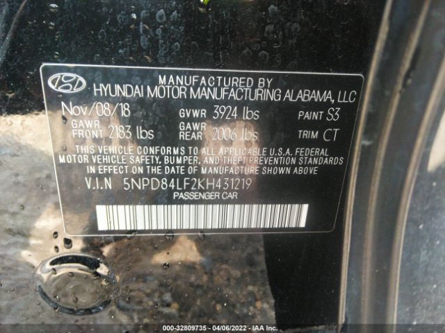 Photo 8 VIN: 5NPD84LF2KH431219 - HYUNDAI ELANTRA 