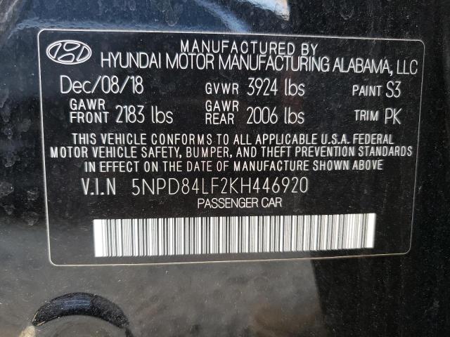 Photo 12 VIN: 5NPD84LF2KH446920 - HYUNDAI ELANTRA SE 