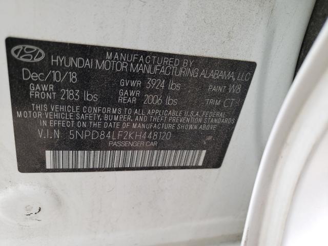 Photo 9 VIN: 5NPD84LF2KH448120 - HYUNDAI ELANTRA SE 