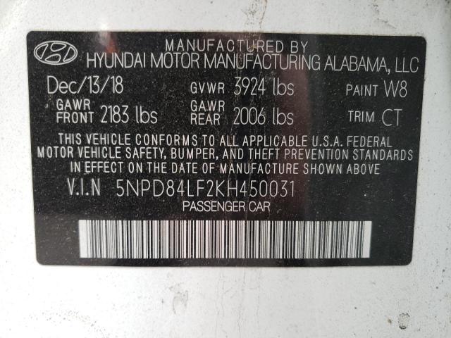 Photo 9 VIN: 5NPD84LF2KH450031 - HYUNDAI ELANTRA 