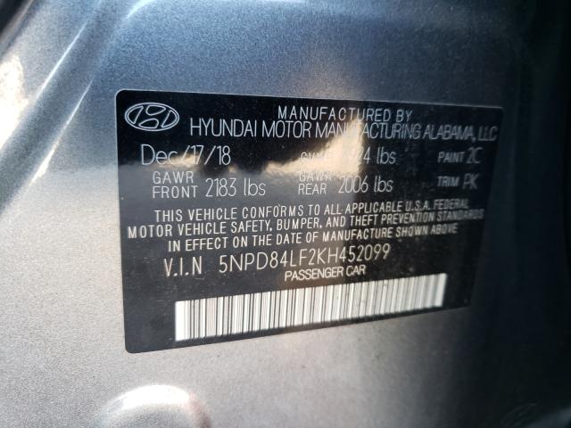 Photo 9 VIN: 5NPD84LF2KH452099 - HYUNDAI ELANTRA SE 