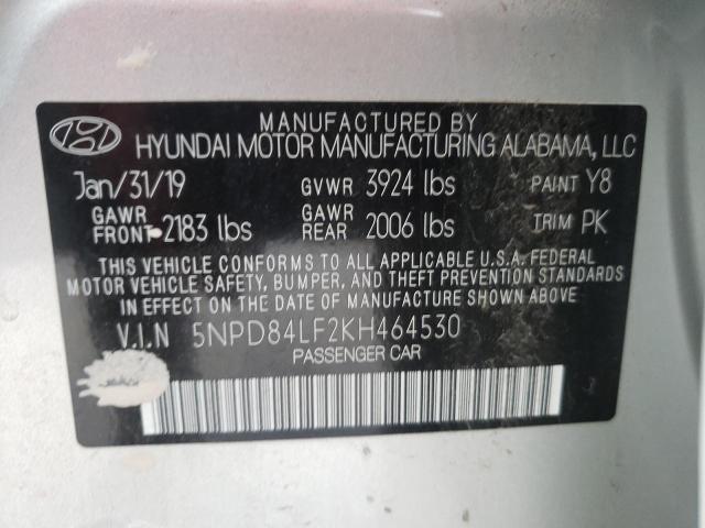 Photo 9 VIN: 5NPD84LF2KH464530 - HYUNDAI ELANTRA SE 