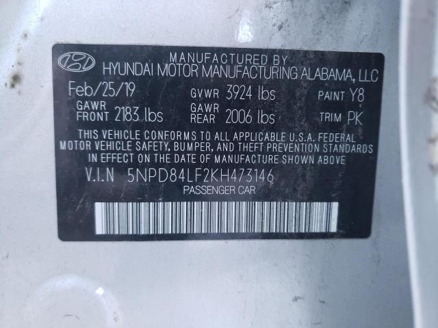 Photo 9 VIN: 5NPD84LF2KH473146 - HYUNDAI ELANTRA SE 