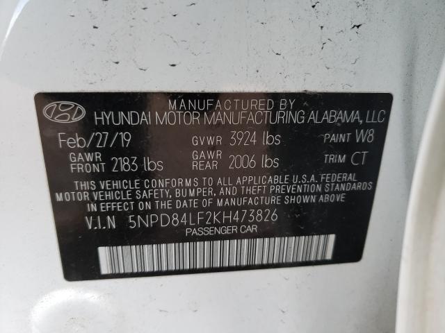 Photo 9 VIN: 5NPD84LF2KH473826 - HYUNDAI ELANTRA SE 