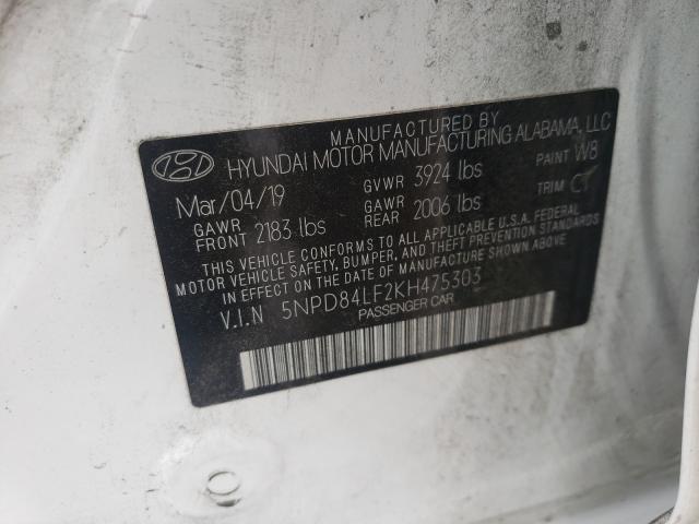 Photo 9 VIN: 5NPD84LF2KH475303 - HYUNDAI ELANTRA 