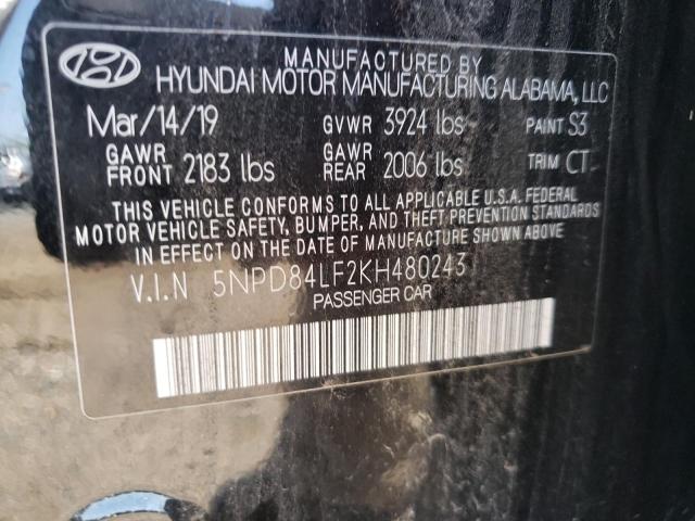 Photo 9 VIN: 5NPD84LF2KH480243 - HYUNDAI ELANTRA SE 