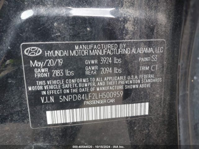 Photo 8 VIN: 5NPD84LF2LH500959 - HYUNDAI ELANTRA 