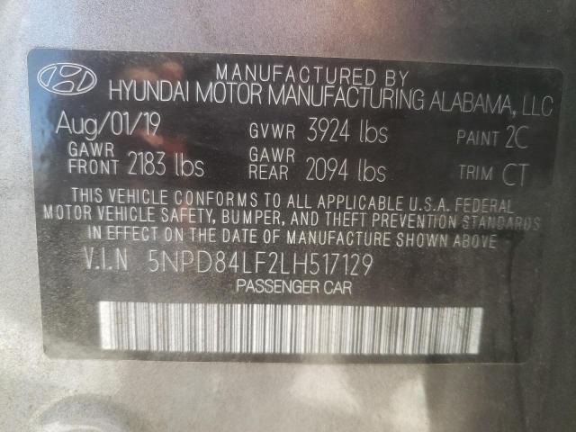 Photo 9 VIN: 5NPD84LF2LH517129 - HYUNDAI ELANTRA SE 