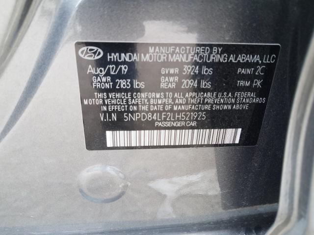 Photo 9 VIN: 5NPD84LF2LH521925 - HYUNDAI ELANTRA SE 