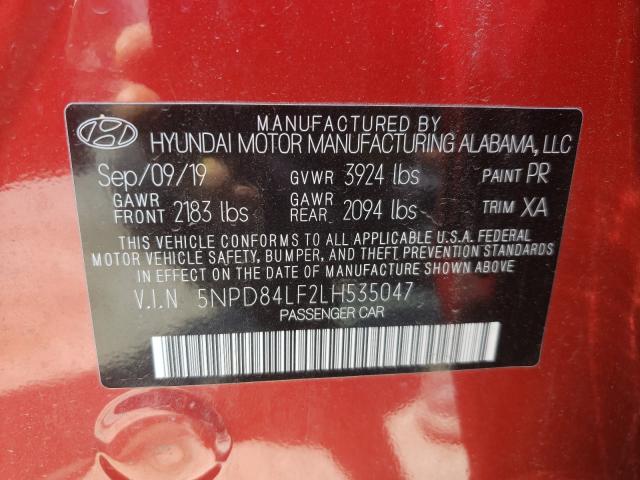 Photo 9 VIN: 5NPD84LF2LH535047 - HYUNDAI ELANTRA SE 