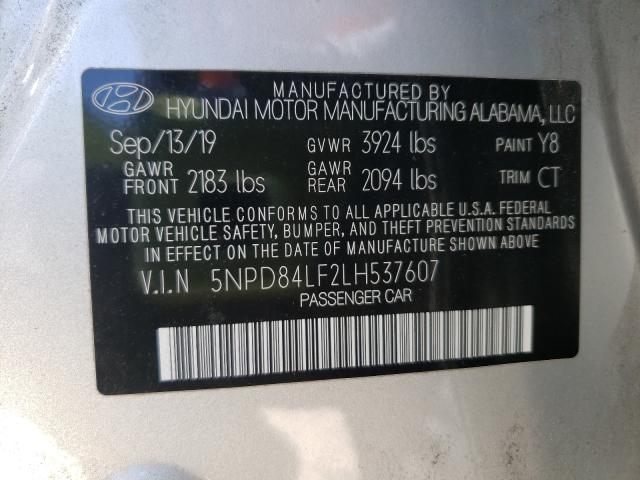 Photo 9 VIN: 5NPD84LF2LH537607 - HYUNDAI ELANTRA SE 