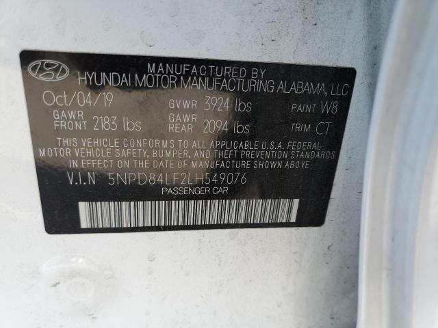 Photo 9 VIN: 5NPD84LF2LH549076 - HYUNDAI ELANTRA SE 