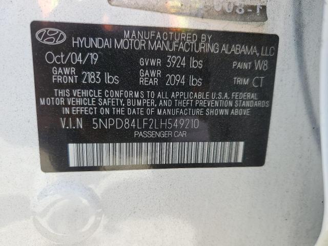 Photo 12 VIN: 5NPD84LF2LH549210 - HYUNDAI ELANTRA 