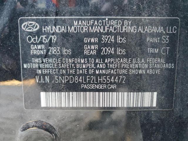 Photo 12 VIN: 5NPD84LF2LH554472 - HYUNDAI ELANTRA SE 