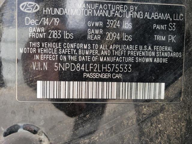 Photo 12 VIN: 5NPD84LF2LH575533 - HYUNDAI ELANTRA SE 