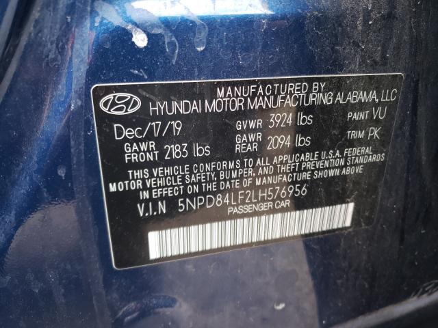 Photo 9 VIN: 5NPD84LF2LH576956 - HYUNDAI ELANTRA SE 